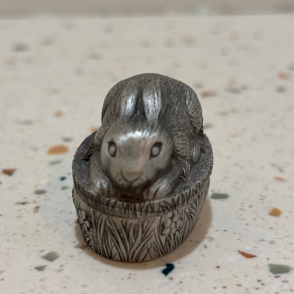 Silver Pewter Rabbit‎ Trinket Box - Picture 3 of 7